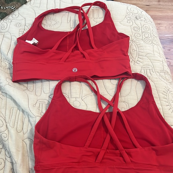 Lululemon Energy Longline Bra - Bundle 2 for 1 - Dark Red size 8 - Picture 3 of 5